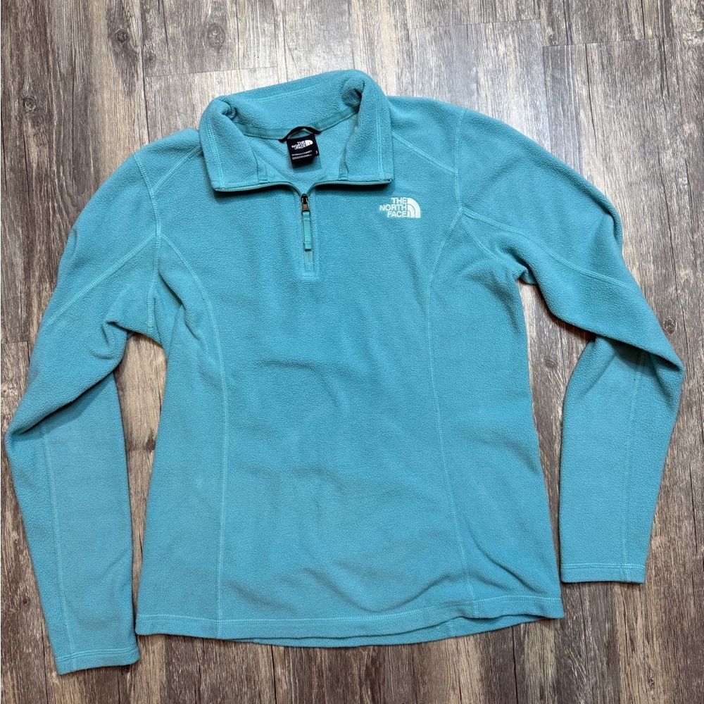 The North Face Women’s Small Teal Blue 1/4 Zip Fleece Pullover Gorpcore Outdoor